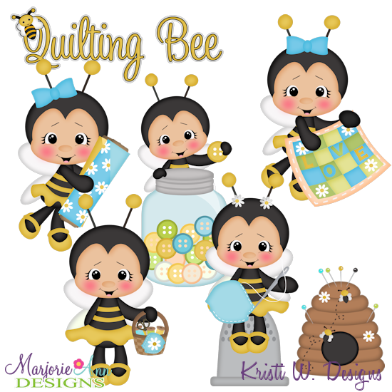 Quilting Bee SVG Cutting Files + Clipart - Click Image to Close